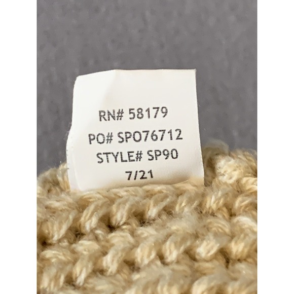 Hungry Ghost Press THICK Ribbed Tan Colored Beanie Knit Ski Hat‎ Cuff - Picture 10 of 10